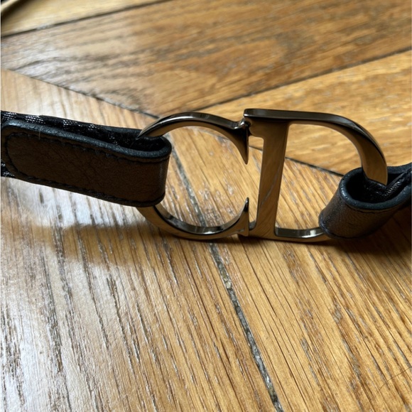 Christian Dior totter pattern belt in black & chrome - Picture 5 of 6